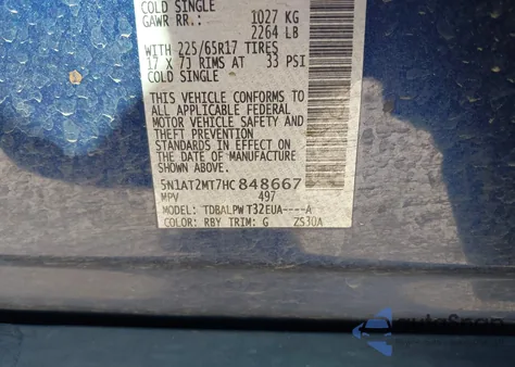 2017 Nissan Rogue S z USA, uszkodzony, nr VIN 5N1AT2MT7HC848667